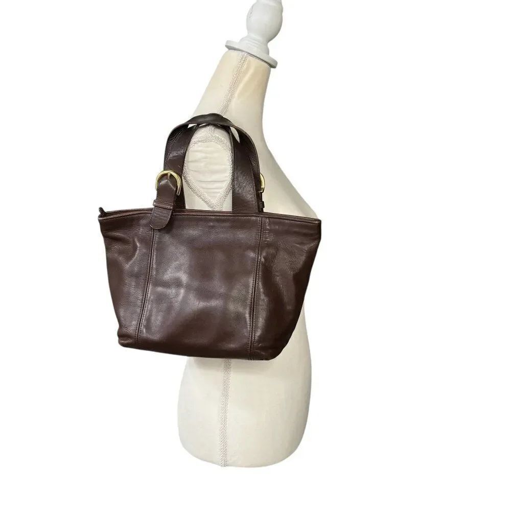 Coach Vintage Waverly Tote in Mahogany Brown Brass Buckle 4133